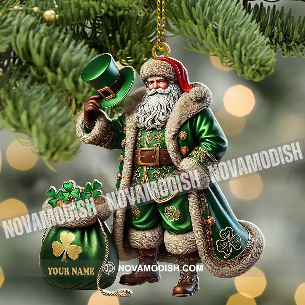 Custom Name Ireland Ornament Lover Christmas Gift