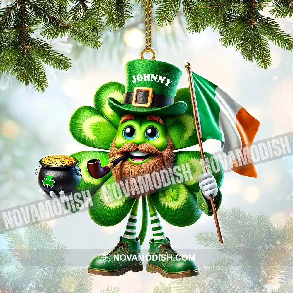 Custom Name Ireland Ornament Lover Christmas Gift 3.54’’ / 1