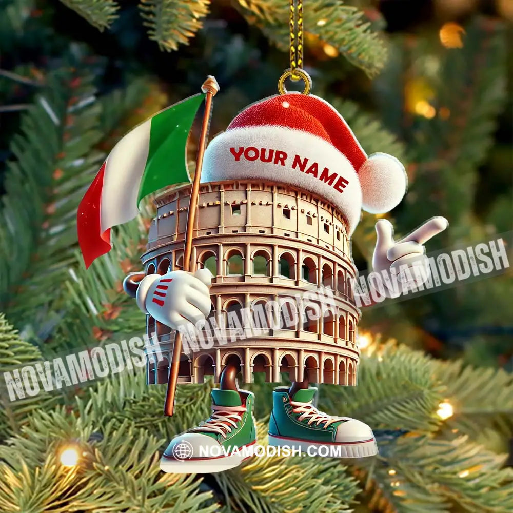 Custom Name Italy Ornament Lover Christmas Gift