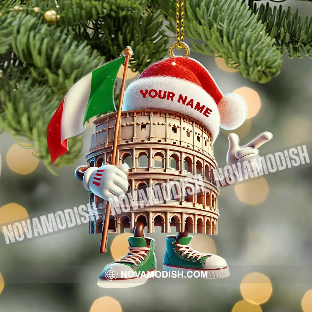 Custom Name Italy Ornament Lover Christmas Gift