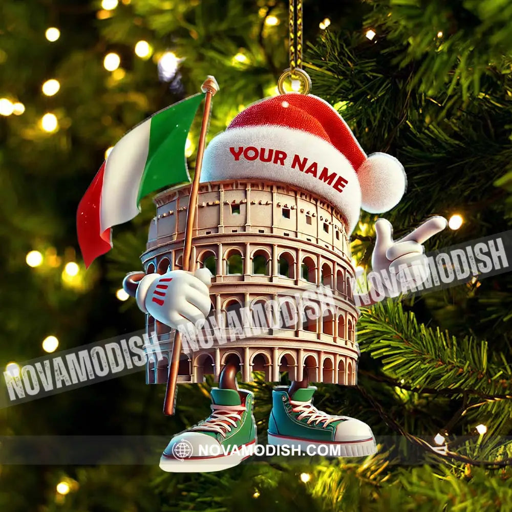 Custom Name Italy Ornament Lover Christmas Gift