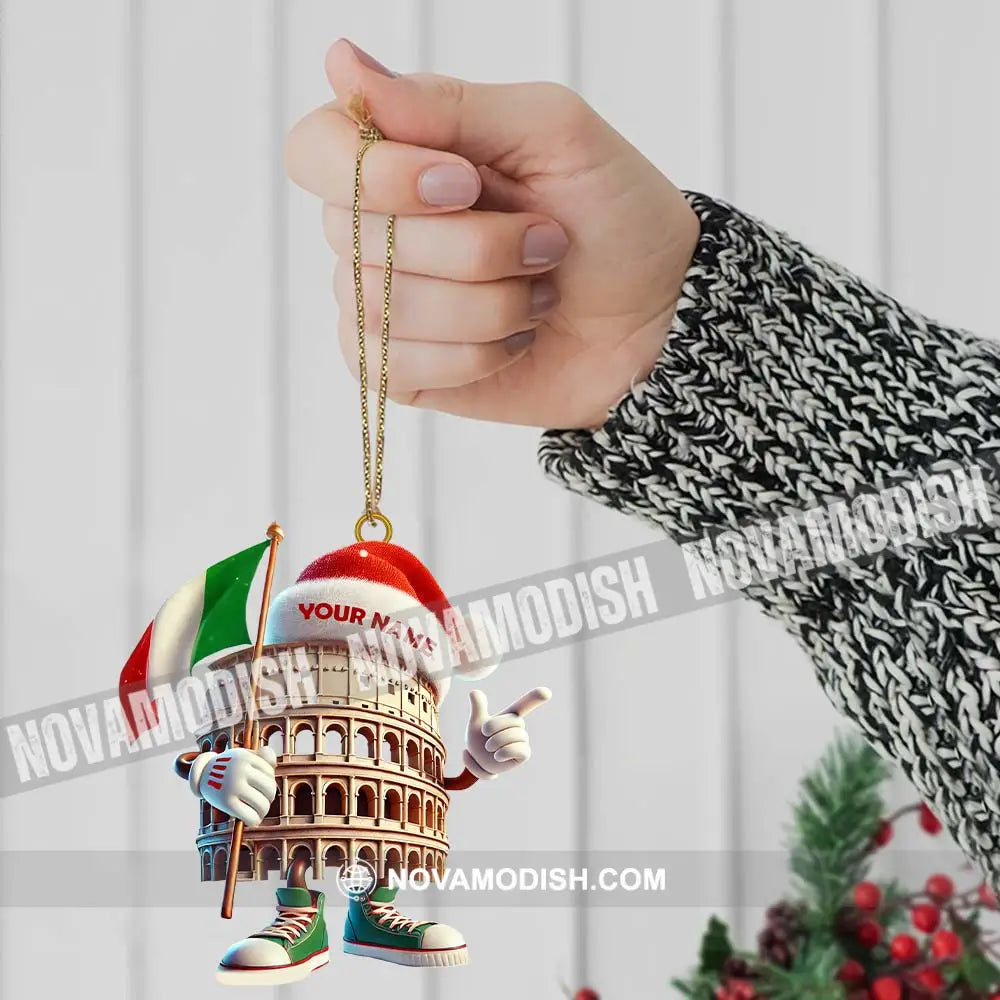 Custom Name Italy Ornament Lover Christmas Gift