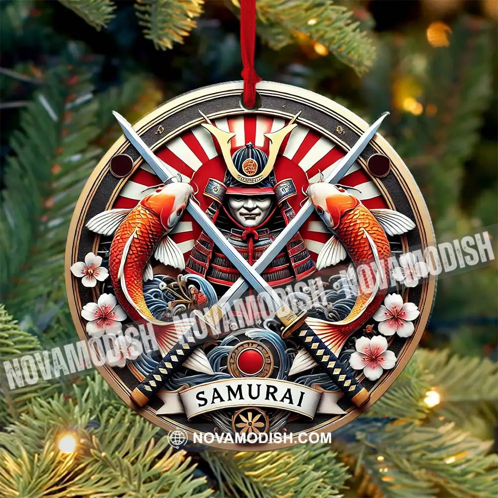 Custom Name Japan Samurai Ornament Christmas Gift For Lover