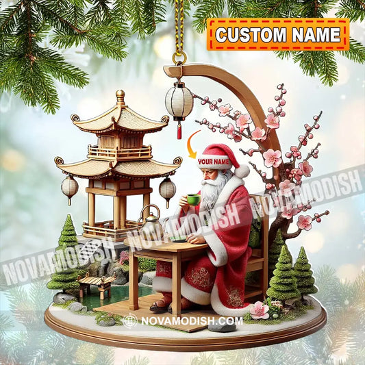 Custom Name Japan Santa Ornament Lover Christmas Gift