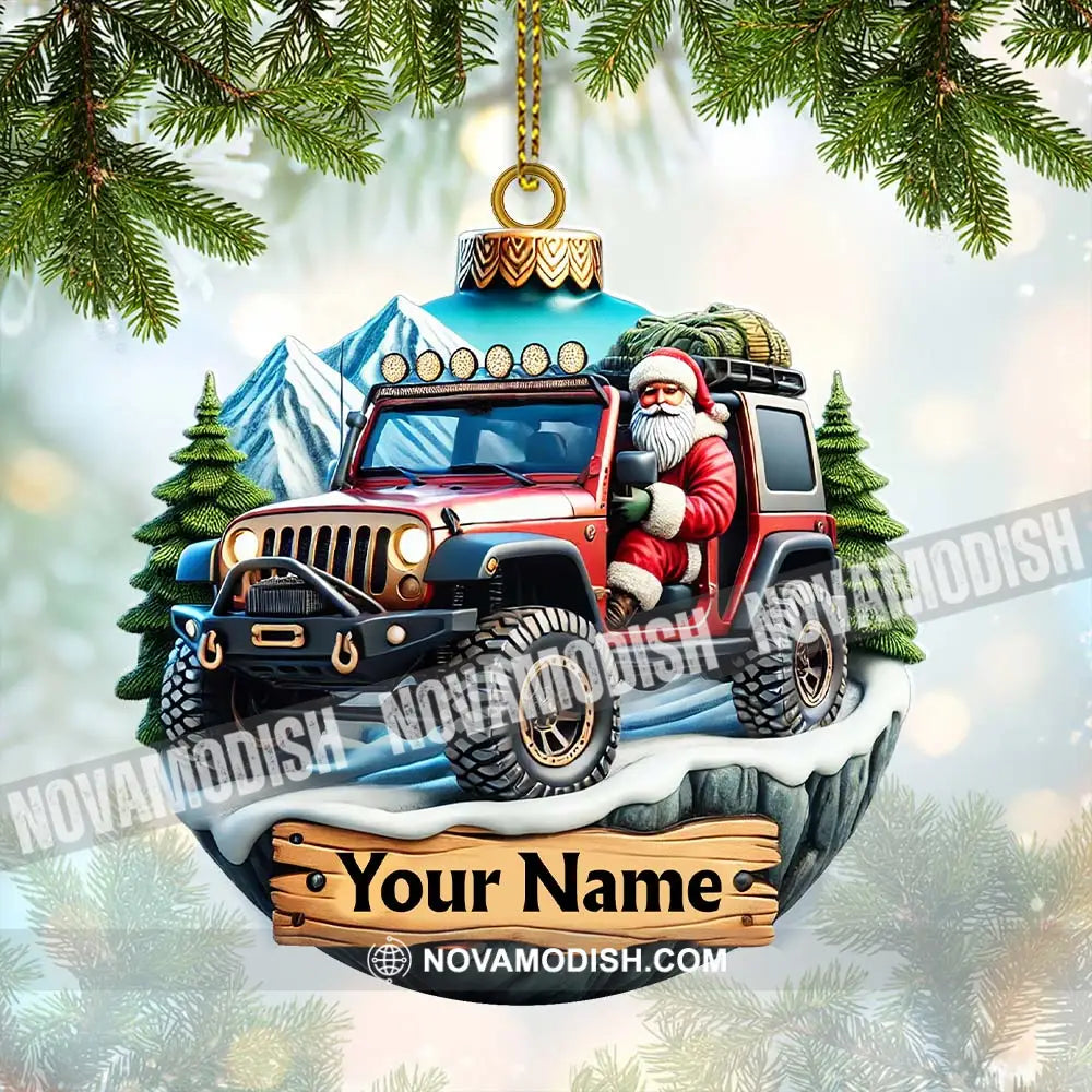 Custom Name Santa Ride Ornament Christmas Gift