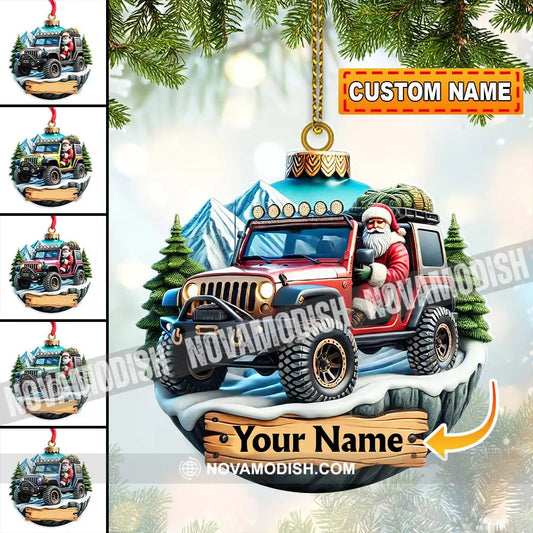 Custom Name Santa Ride Ornament Christmas Gift