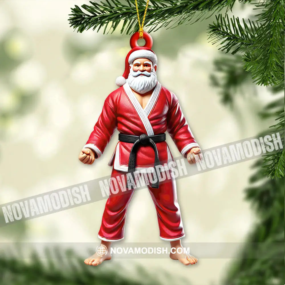 Custom Name Karate Christmas Ornament Gift For Lover 3.54’’ / 1