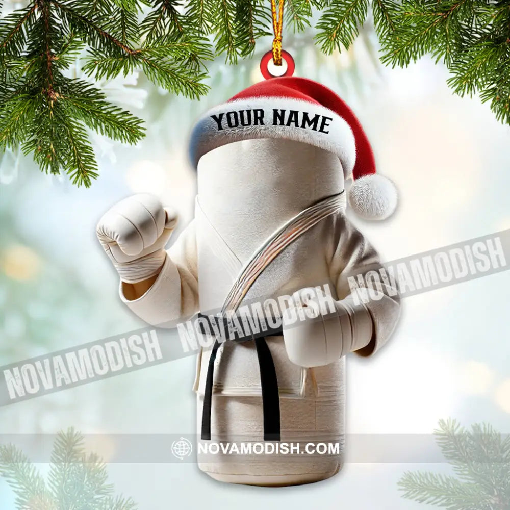 Custom Name Karate Ornament Christmas Gift 3.54’’ / 1