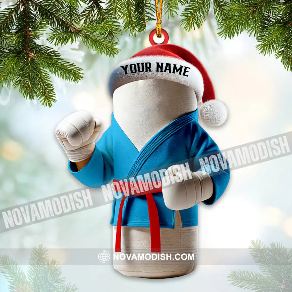 Custom Name Karate Ornament Christmas Gift