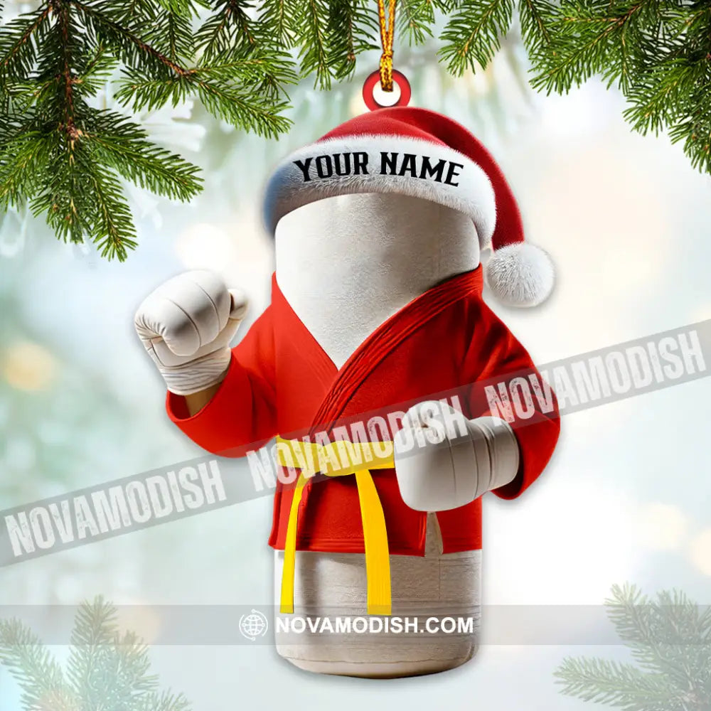 Custom Name Karate Ornament Christmas Gift