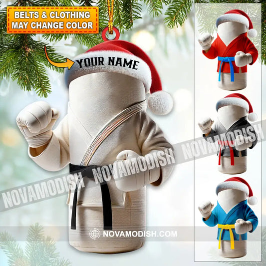 Custom Name Karate Ornament Christmas Gift