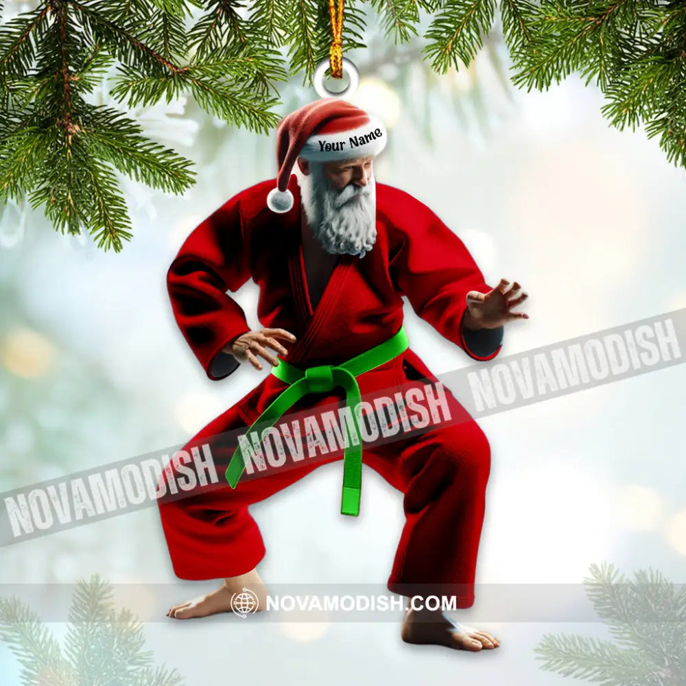 Custom Name Judo Gi Christmas Ornament Gift 3.54’’ / 1