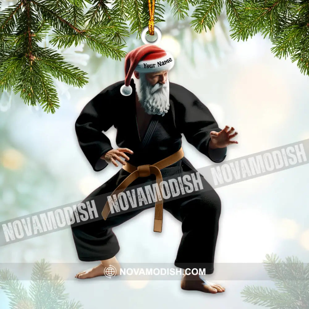 Custom Name Judo Gi Christmas Ornament Gift