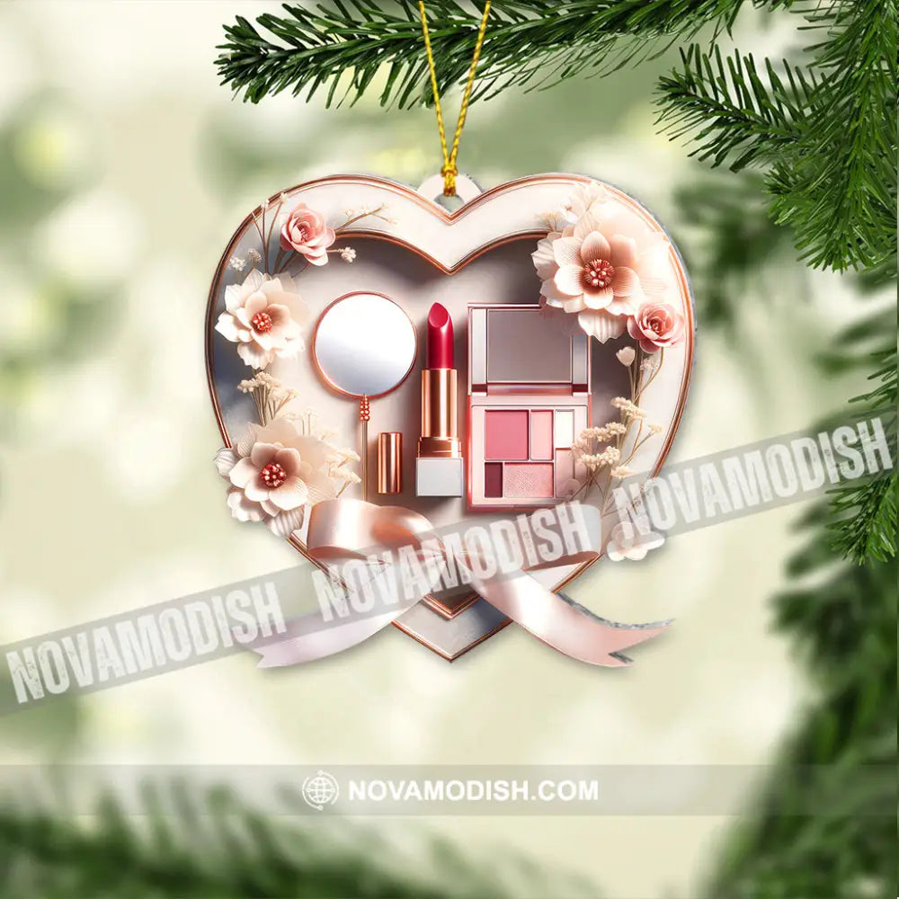 Custom Name Makeup Ornament Christmas Gift For Lover 3.54’’ / 1