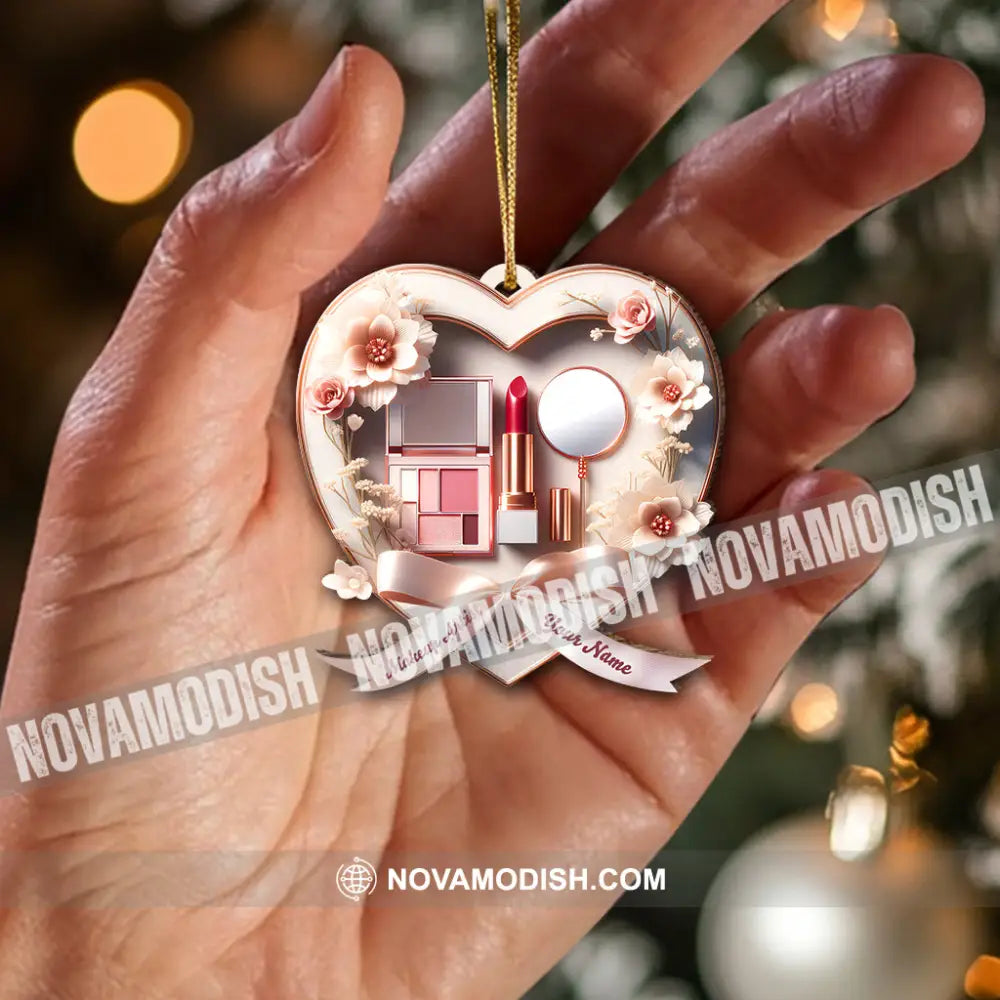 Custom Name Makeup Ornament Christmas Gift For Lover