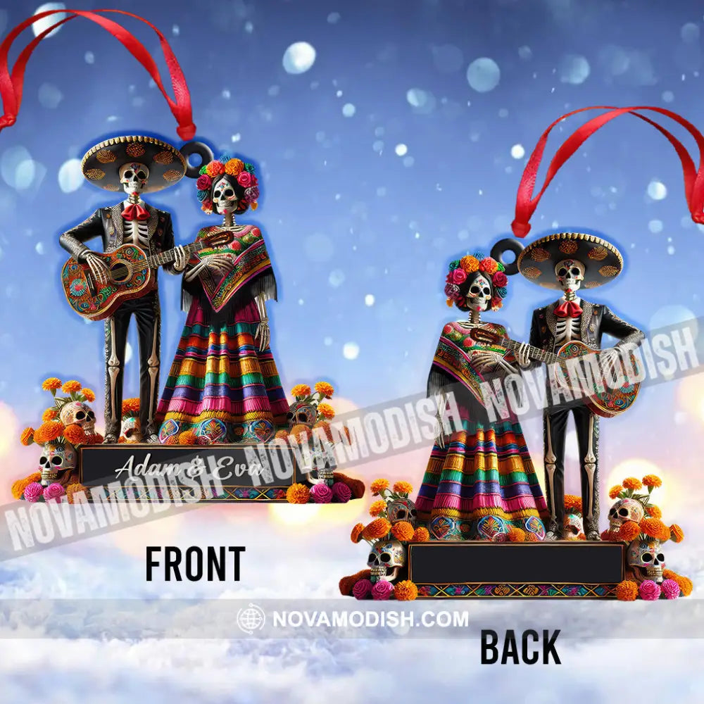 Custom Name Mexican Couple Ornament Christmas Gift