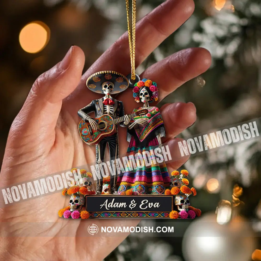 Custom Name Mexican Couple Ornament Christmas Gift