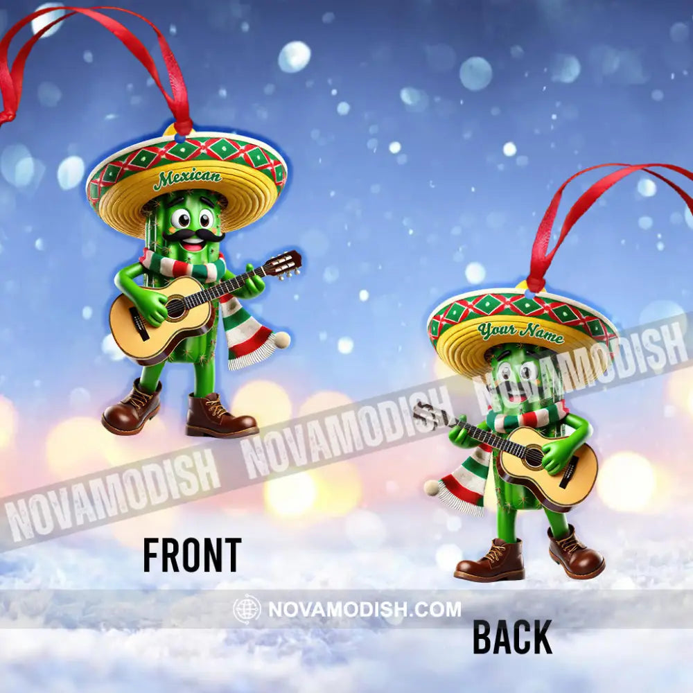 Custom Name Mexican Ornament Christmas Gift For Mexico Lover