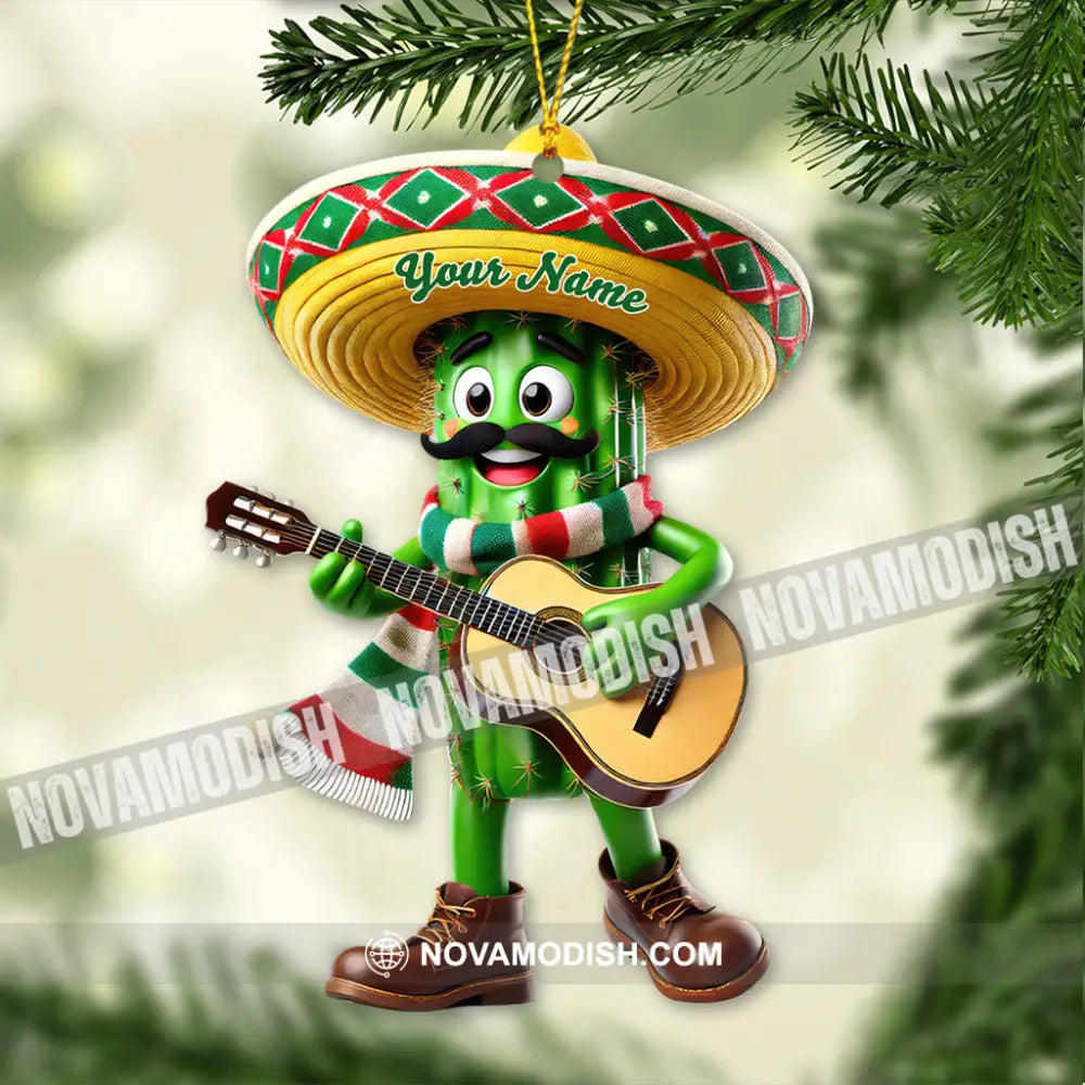 Custom Name Mexican Ornament Christmas Gift For Mexico Lover 3.54’’ / 1