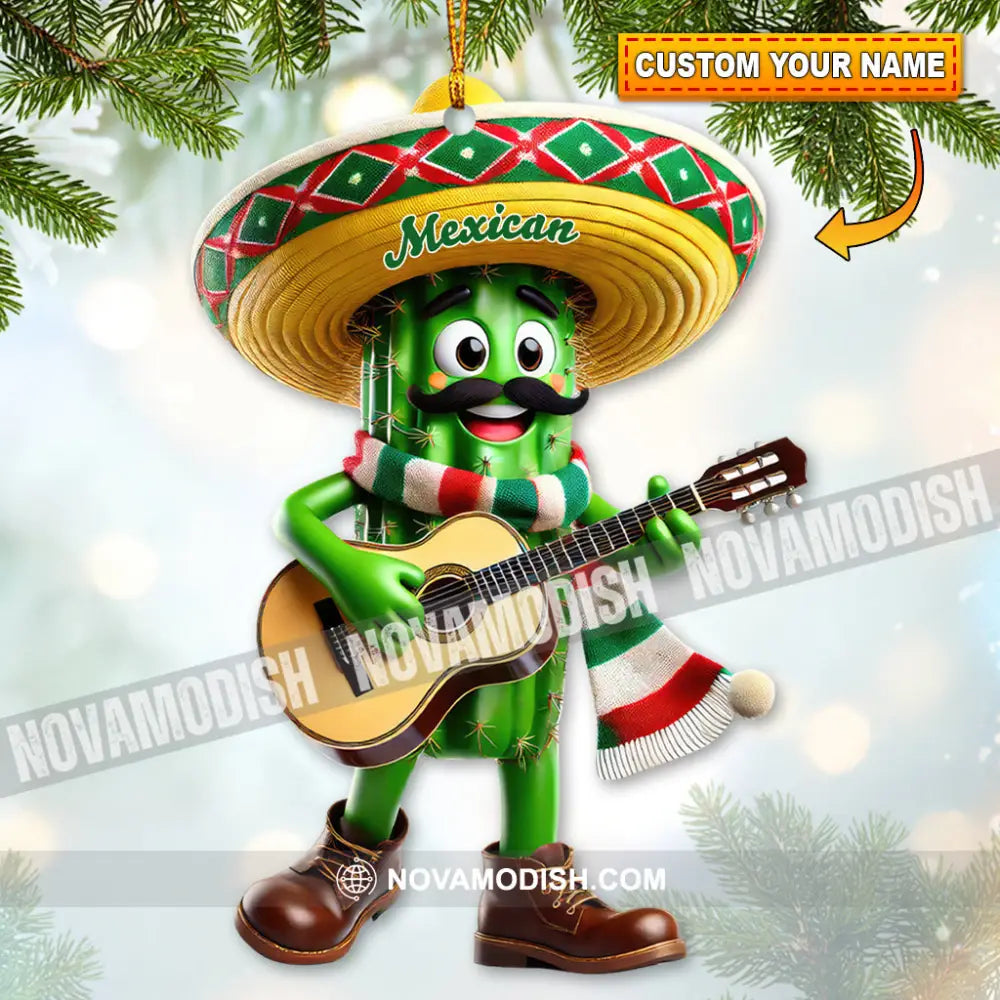 Custom Name Mexican Ornament Christmas Gift For Mexico Lover