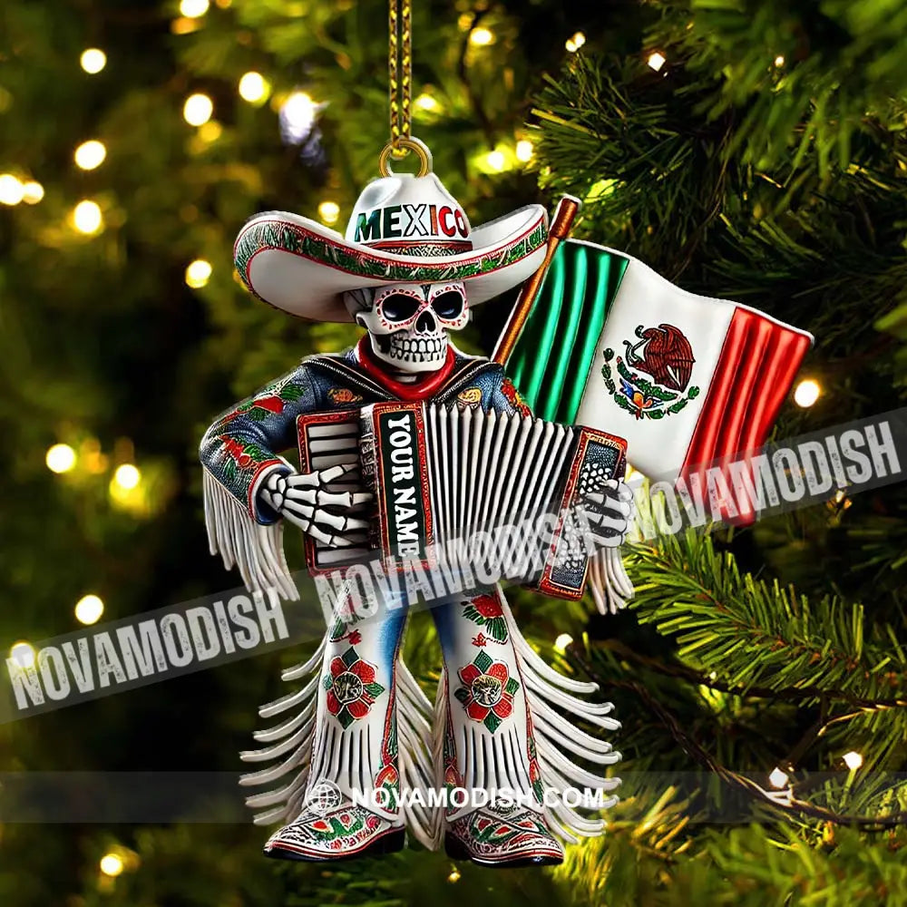 Custom Name Mexico Ornament Christmas Gift For Mexican