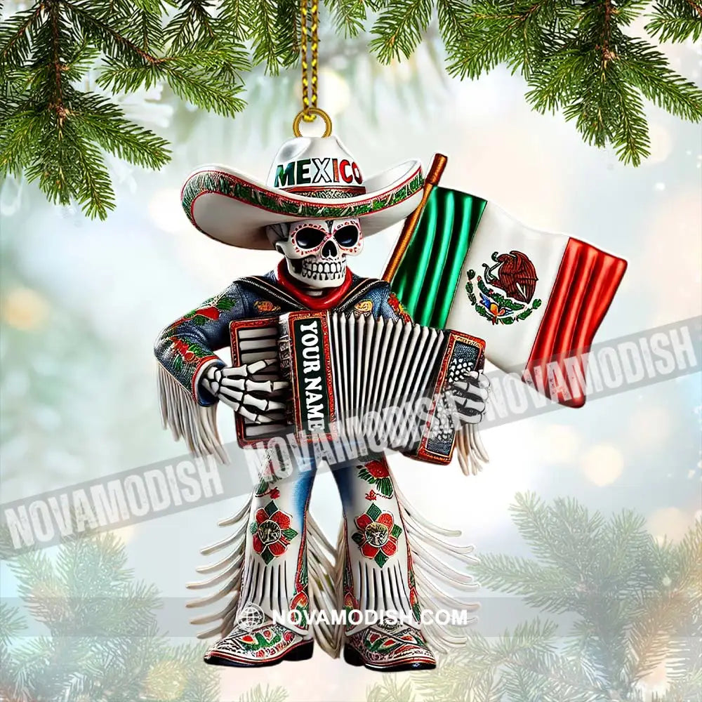 Custom Name Mexico Ornament Christmas Gift For Mexican