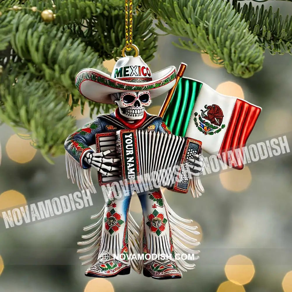 Custom Name Mexico Ornament Christmas Gift For Mexican