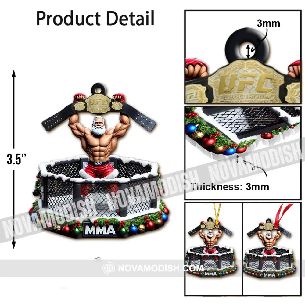 Custom Name Mma Boxing Ornament Lover Christmas Gift