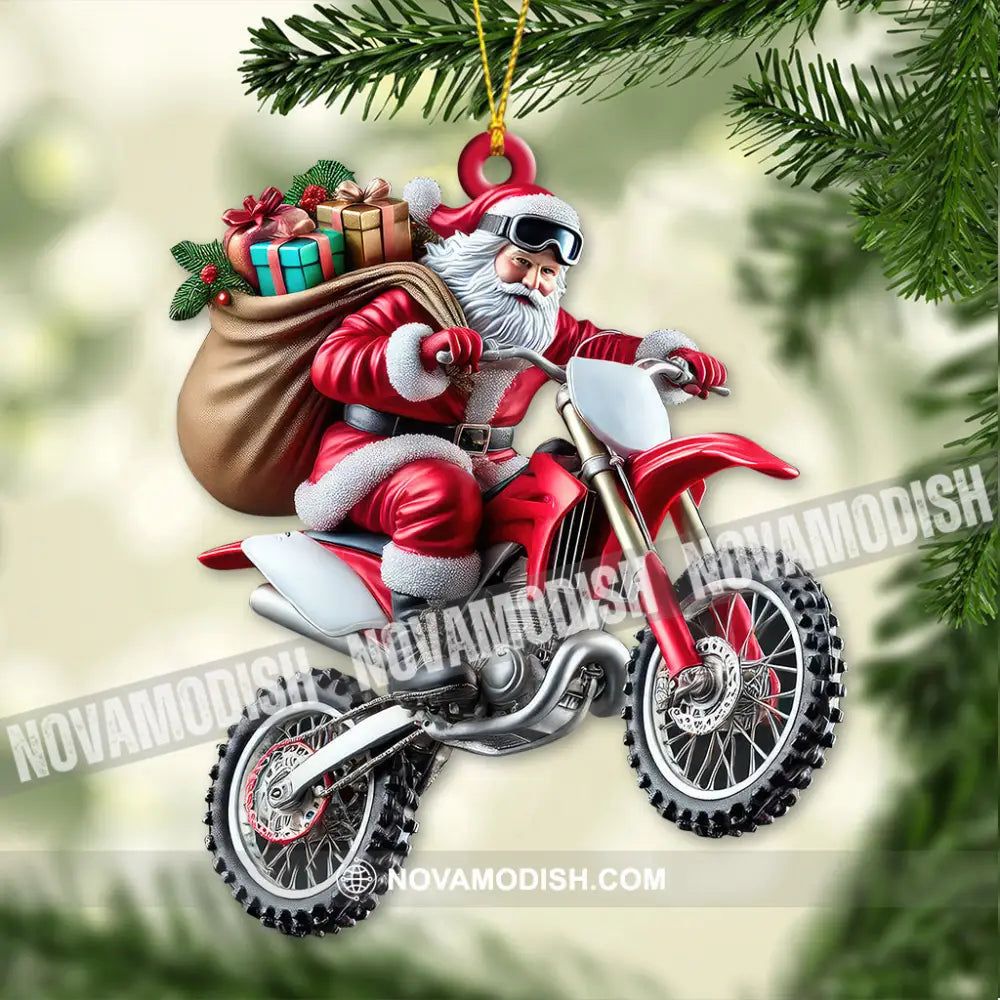 Custom Name Motocross Ornament Lover Christmas Gift 3.54’’ / 1