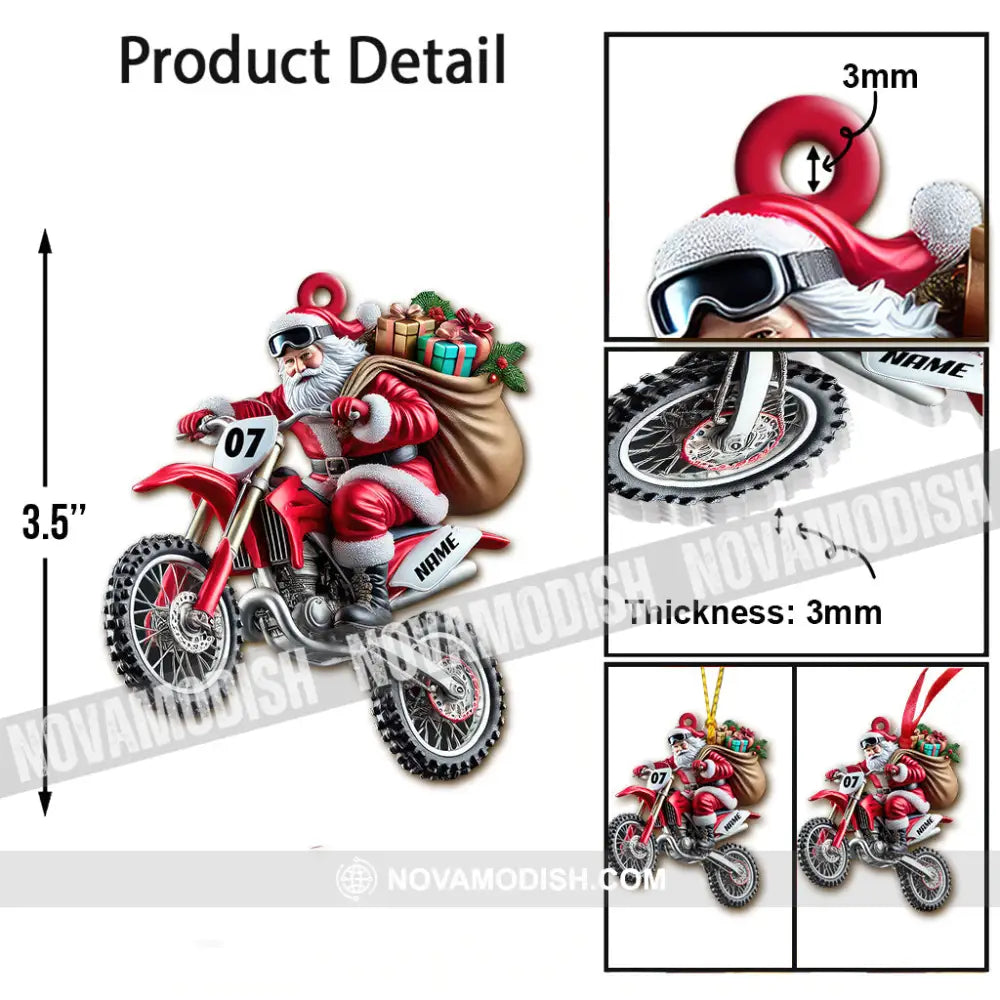 Custom Name Motocross Ornament Lover Christmas Gift