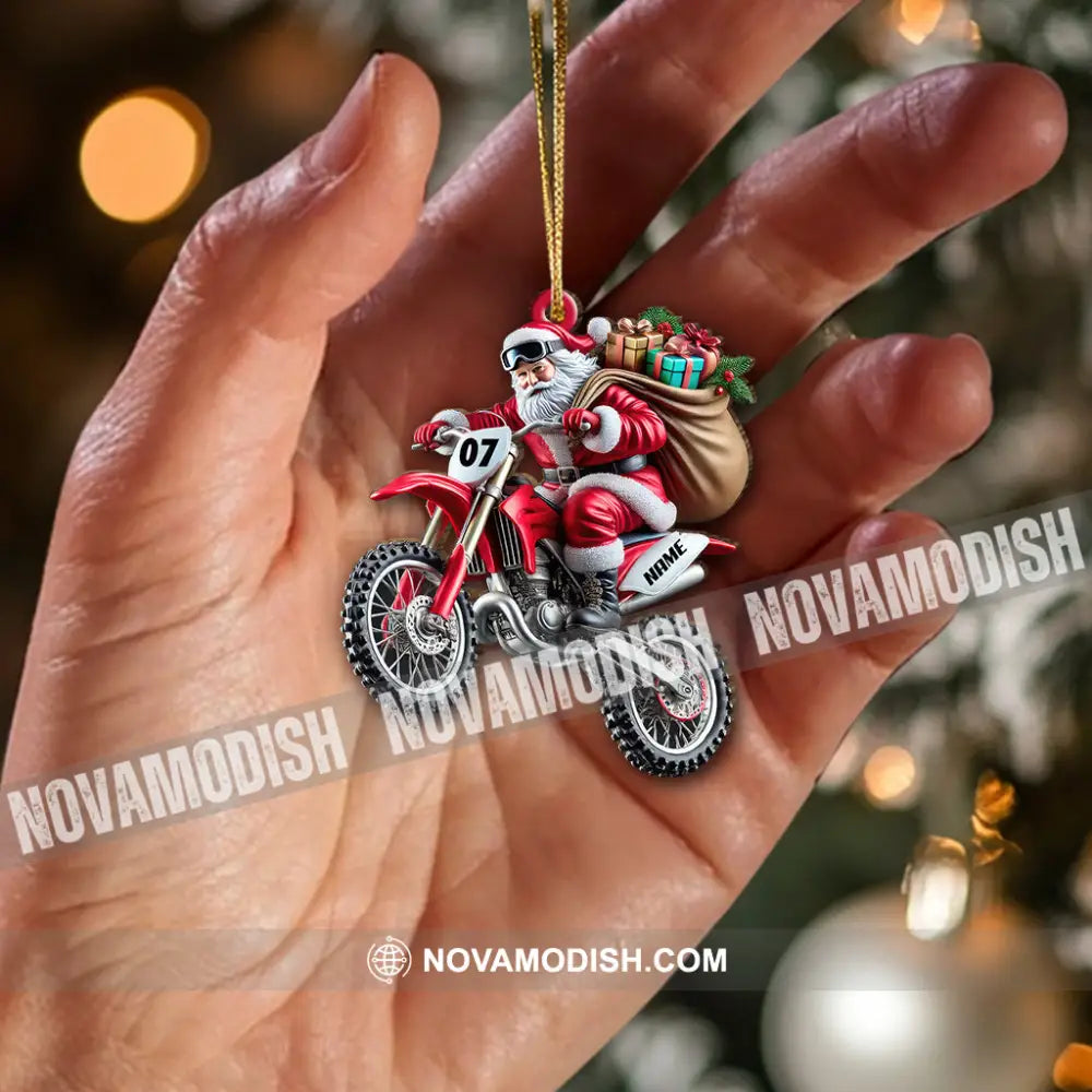 Custom Name Motocross Ornament Lover Christmas Gift