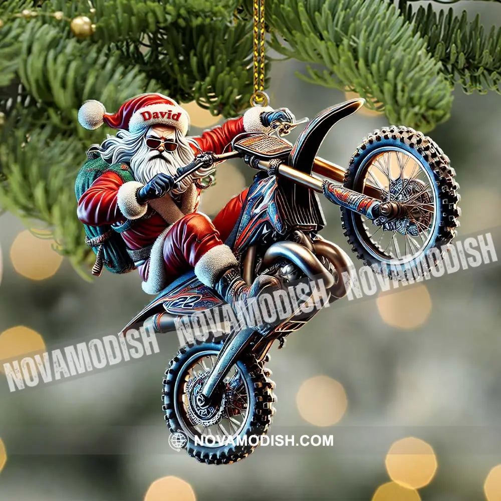 Custom Name Motocross Ornament Lover Christmas Gift