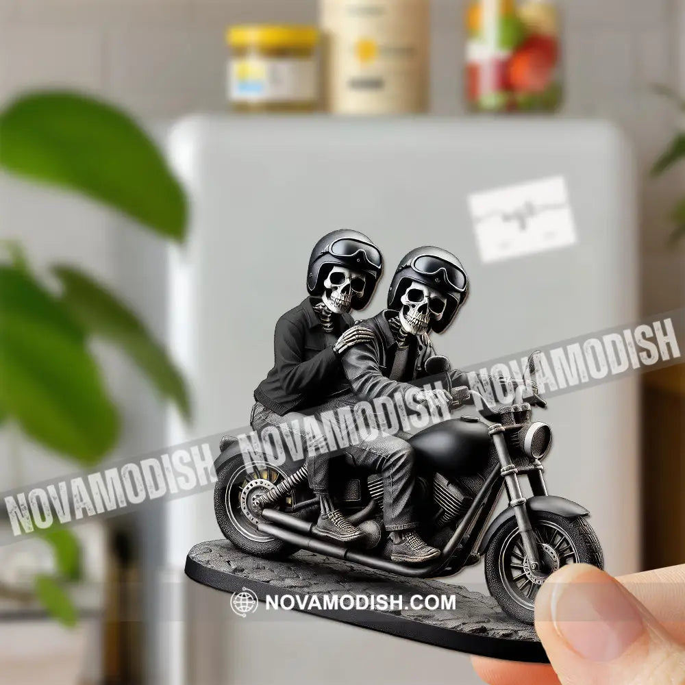 Custom Name Motorcycles Couple Fridge Magnet Gift For Lover 3.54’’ / 1 Piece