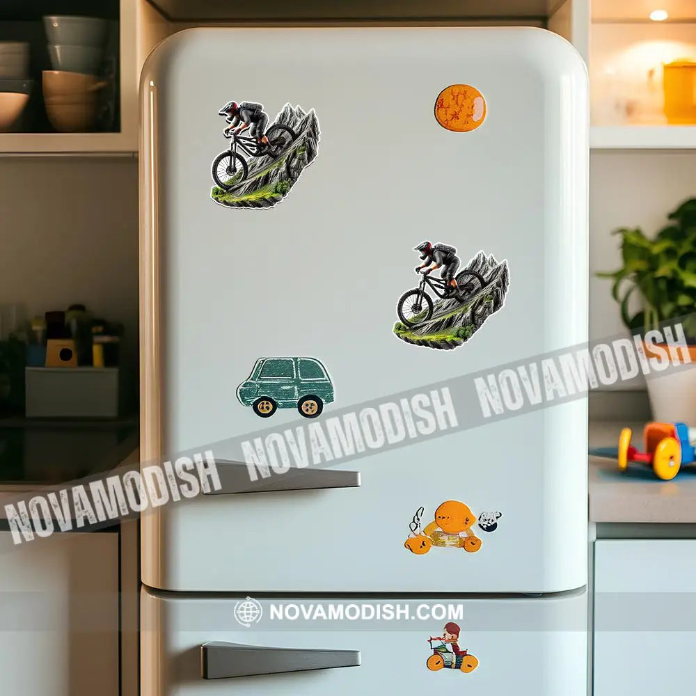 Custom Name Mountain Bike Fridge Magnet Gift For Lover