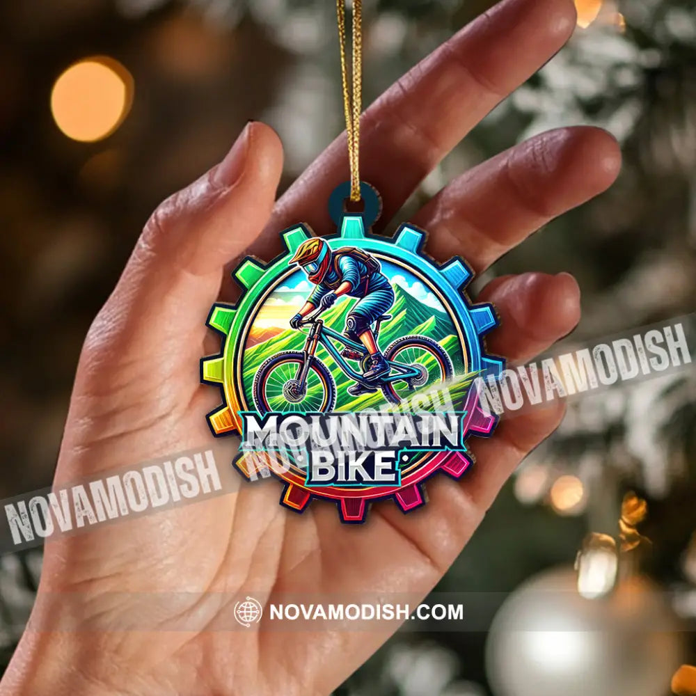 Custom Name Mountain Bike Ornament Christmas Gift For Lover