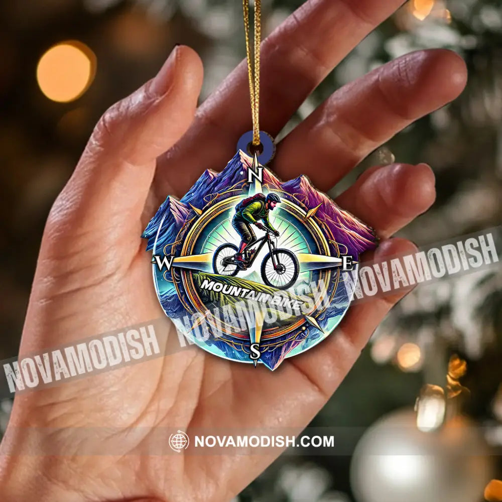 Custom Name Mountain Bike Ornament Christmas Gift For Lover