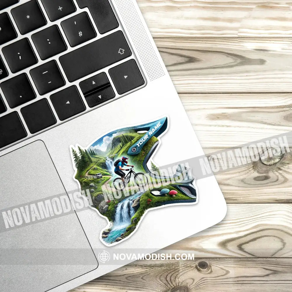 Custom Name Mountain Bike Sticker Gift For Lover
