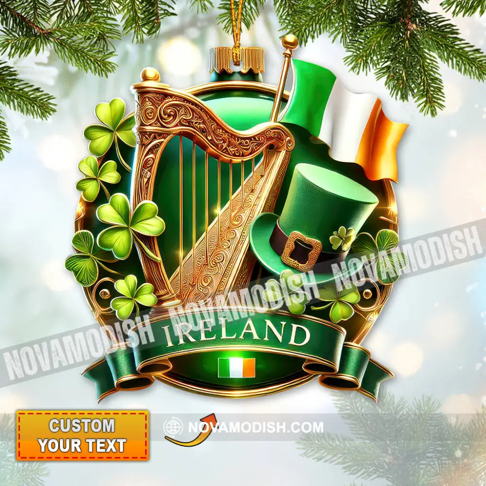 Custom Name Mountain Ireland Ornament Christmas Gift For Lover