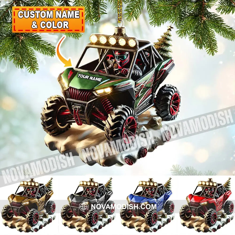 Custom Name Mountain Truck Ornament Christmas Gift