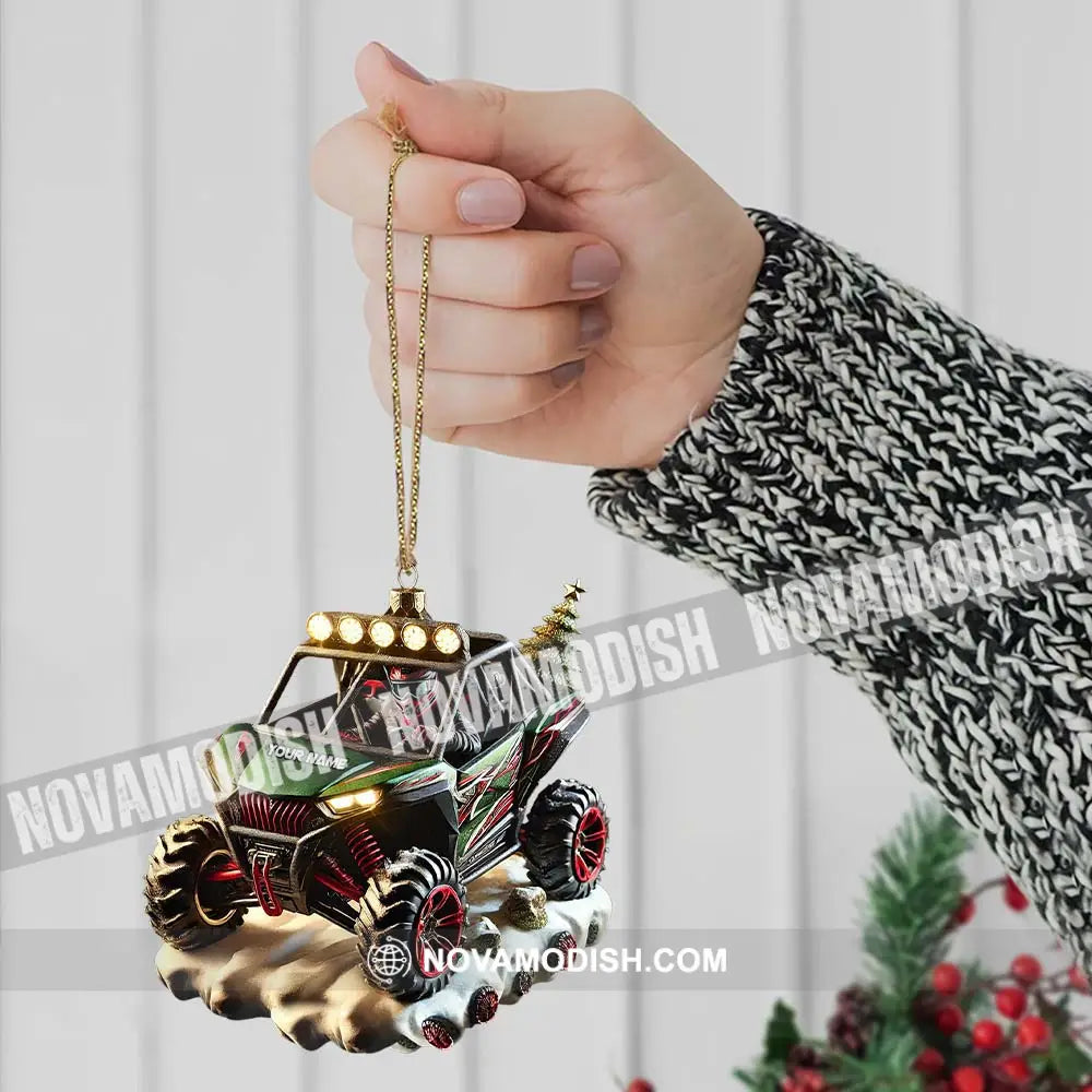 Custom Name Mountain Truck Ornament Christmas Gift