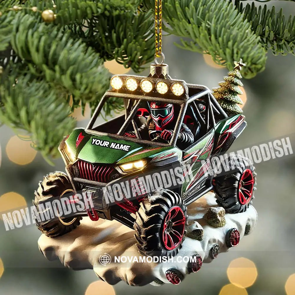 Custom Name Mountain Truck Ornament Christmas Gift