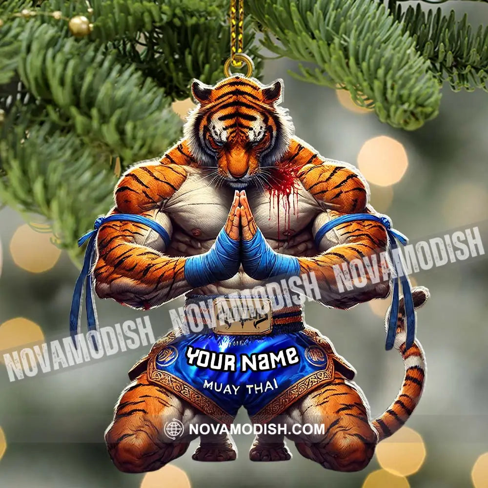 Custom Name Muay Thai Ornament Christmas Gift For Lover