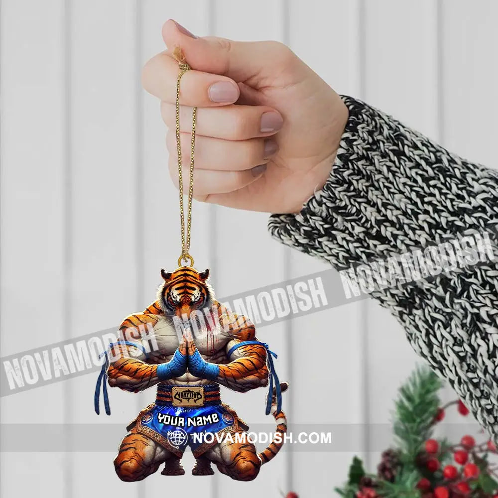 Custom Name Muay Thai Ornament Christmas Gift For Lover