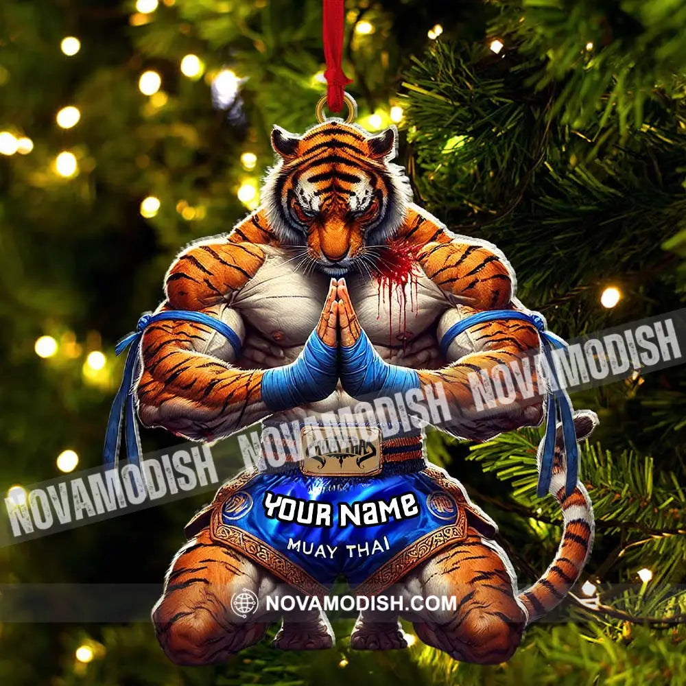 Custom Name Muay Thai Ornament Christmas Gift For Lover