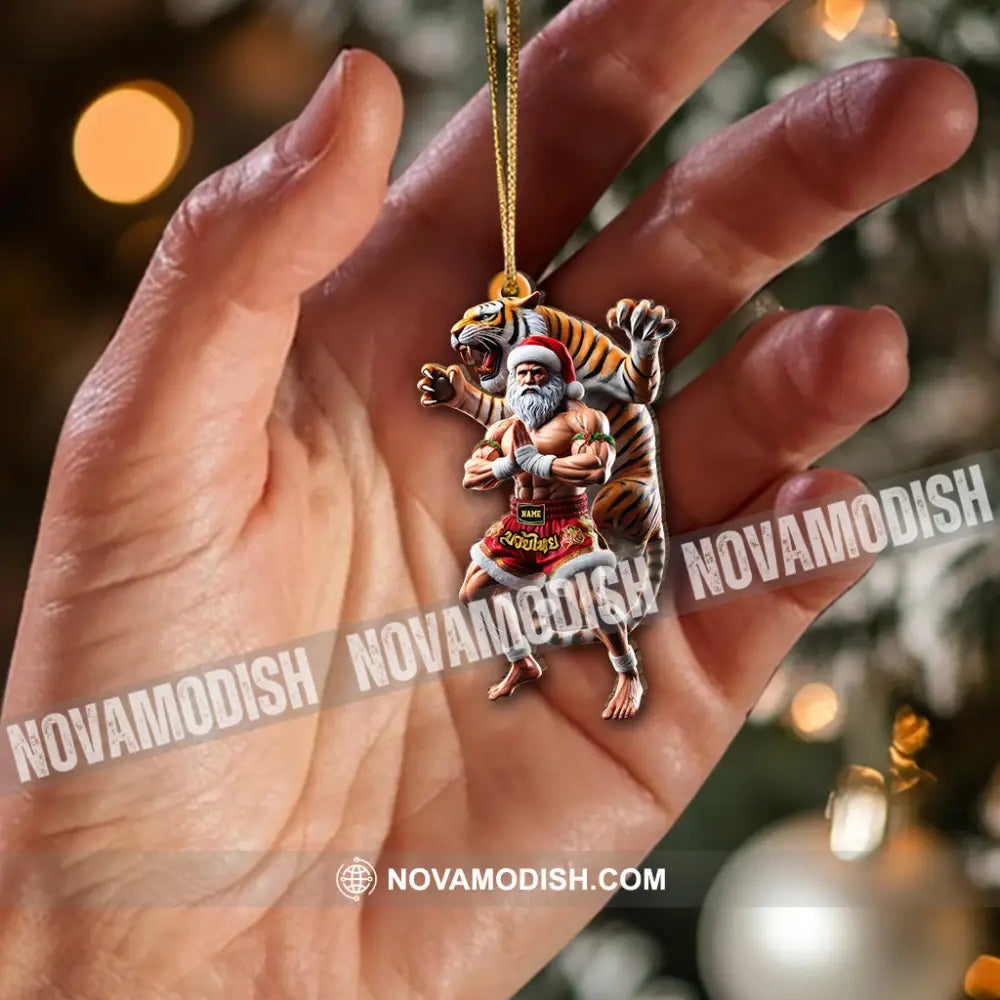 Custom Name Muay Thai Ornament Christmas Gift For Lover