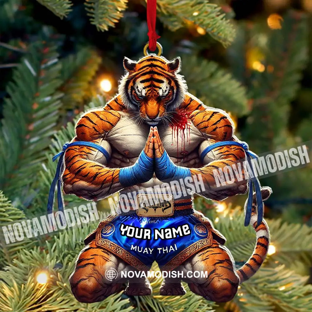 Custom Name Muay Thai Ornament Christmas Gift For Lover