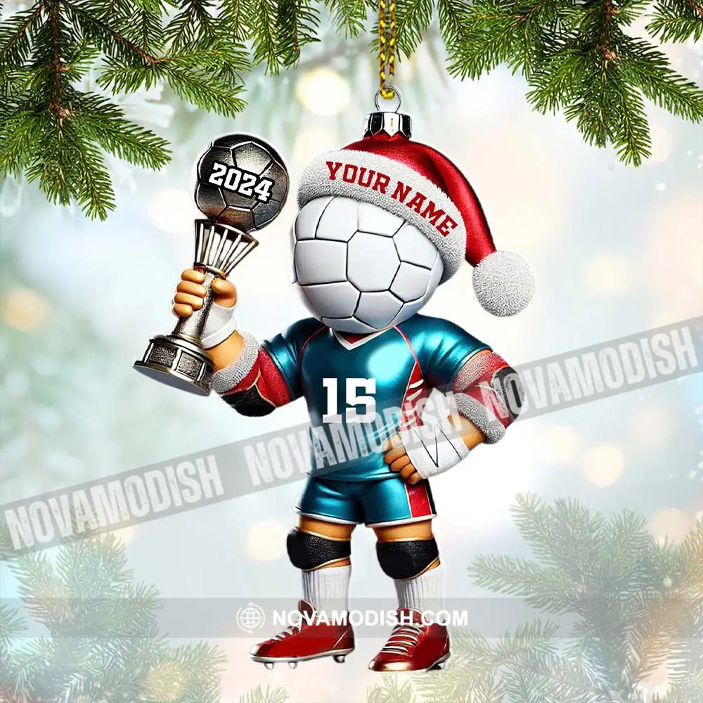 Custom Name Number And Year Handball Champion Ornament Christmas Gift For Lover 3.54’’ / 1