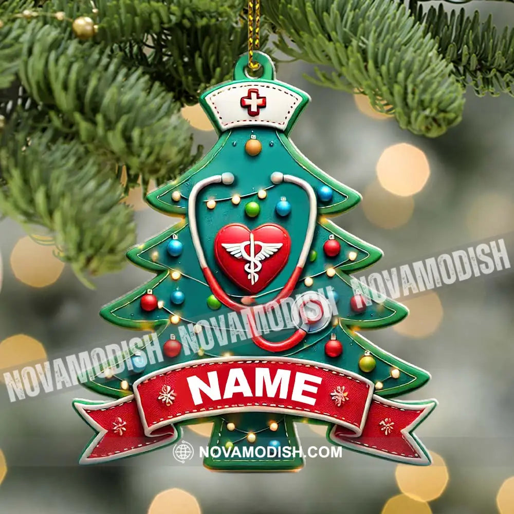 Custom Name Nurse Ornament Christmas Gift For Nurses