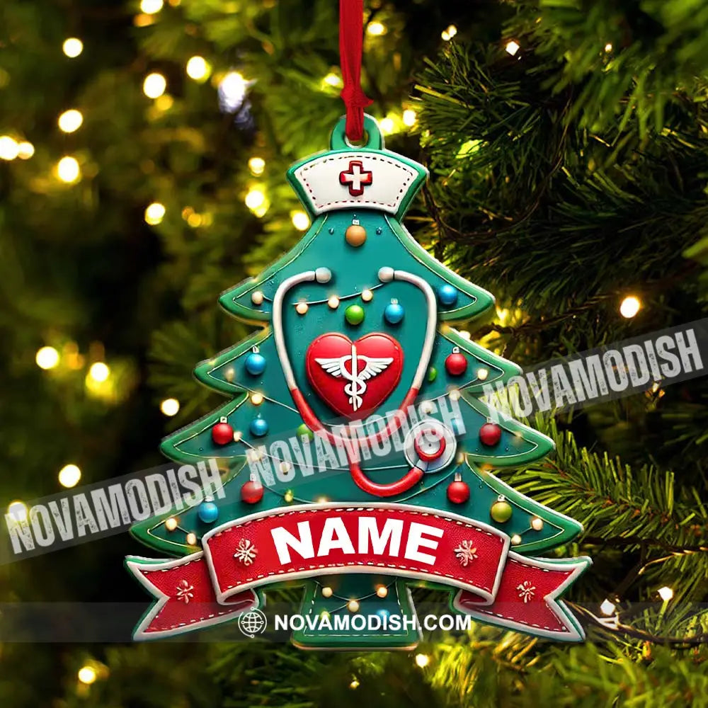 Custom Name Nurse Ornament Christmas Gift For Nurses