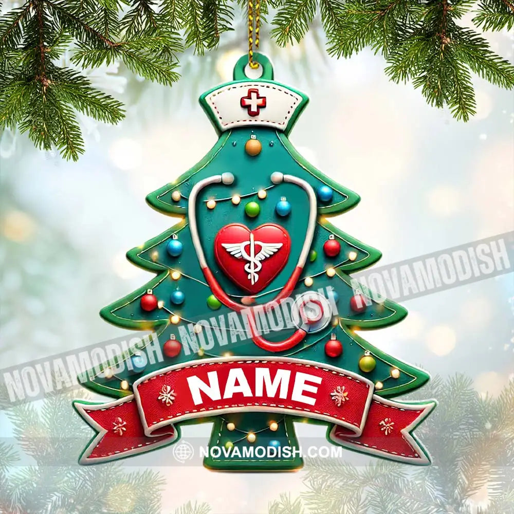 Custom Name Nurse Ornament Christmas Gift For Nurses